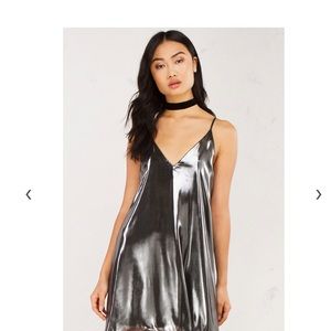 Akira Cecily Metallic Dress